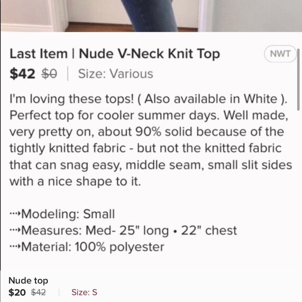 Wheat Color Open Knit Top - Picture 4 of 5